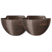 2X Cachepô Elegance de Parede Mini (1,5L) Café NUTRIPLAN