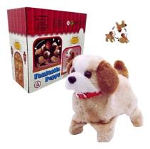 2X Cachorrinho Pelúcia Pula Anda Late Cambalhota Cachorro Pi