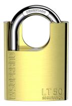 2X Cadeado Aço Latão 50Mm Alta Segurança Escovado Soprano Lt 2X Cadeado Aço Latão 50Mm Alta Segurança Escovado Soprano Lt