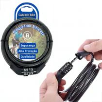 2X Cadeado Bicicleta Reforçado Cabo Aço Bloqueador Senha Cor 2X Cadeado Bicicleta Reforçado Cabo Aço Bloqueador Senha Cor