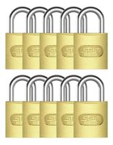 2X Cadeado Stam 20Mm Com 10 Unidades Cor Dourado 2X Cadeado Stam 20Mm Com 10 Unidades Cor Dourado