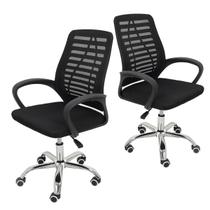 2X Cadeira de Escritório Mesh Ergonômica Bestchair Home Office Preta 2X Cadeira de Escritório Mesh Ergonômica Bestchair Home Office Preta