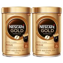 2x Café Solúvel Nescafe Gold Intensidade 6 Espresso Suave 100g -