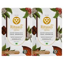 2x Café Torrado E Moído Rituais 3 Corações Chocolate 250g - 2x Café Torrado E Moído Rituais 3 Corações Chocolate 250g -