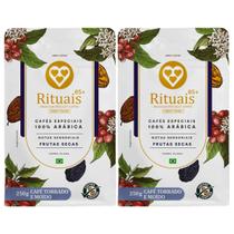 2x Café Torrado E Moído Rituais 3 Corações Frutas Secas 250g - 2x Café Torrado E Moído Rituais 3 Corações Frutas Secas 250g -