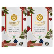 2x Café Torrado E Moído Rituais 3 Corações Frutas Vermelhas 250g - 2x Café Torrado E Moído Rituais 3 Corações Frutas Vermelhas 250g -