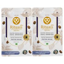 2x Café Torrado em Grãos Rituais 3 Corações Frutas Secas 250g -