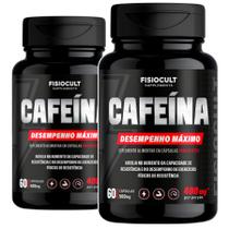 2x Cafeina 200mg Suplemento Para Atletas 60 Capsulas Formula Concentrada Uso Adulto Sem Acucar Sem Gluten Fisiocult