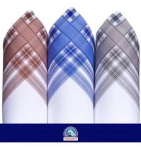 2X Caixa 3 Lenços De Algodão Mercerizado Presidente 41X41 Cm