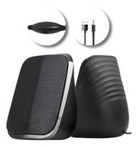 2X Caixa Caixinha De Som Pc Computador Notebook Gamer Tv Usb