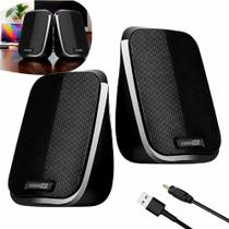 2X Caixa Caixinha De Som Subwoofer Portátil Para Pc Usb Note