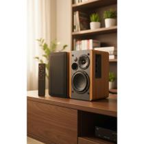 2x Caixa de Som 100W Madeira, Bluetooth, Óptica, RCA 2x Caixa de Som 100W Madeira, Bluetooth, Óptica, RCA