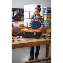 2x Caixa Ferramentas Tática 18.3" Laranja/Preto C/ Bandeja