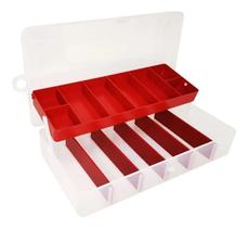 2X Caixa Organizadora Para Pesca Transparente Com 14 Divisór 2X Caixa Organizadora Para Pesca Transparente Com 14 Divisór