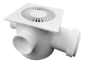 2X Caixa Sifonada Quadrada Branca 100X100X50 Pvc