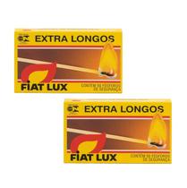2x Caixas De Fósforo Extra Longo Fiat Lux Com 50 Unidades