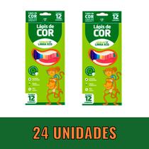 2x Caixas Lápis De Cor- 12 Cores- Grande- Leo & Leo Eco