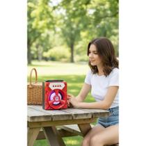 2x Caixinha Som Portátil Bluetooth Vermelha 200W RMS