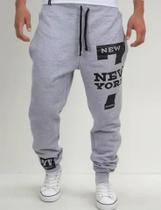 2X Calça Moletom Slim Jogger New York Plus Size Extra G4/ G
