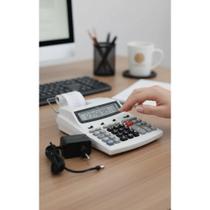 2x Calculadora Impressora 12 Dígitos Bivolt Branca