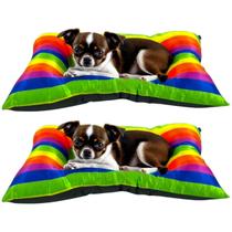 2x Cama Arcoíris de Seda Pet Pequeno Colchonete para Cachorro 2x Cama Arcoíris de Seda Pet Pequeno Colchonete para Cachorro