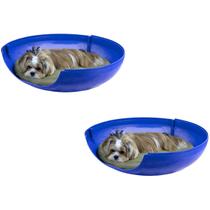 2x Cama Esplendor Suede para Gato e Cachorro Redonda com Almofada 2x Cama Esplendor Suede para Gato e Cachorro Redonda com Almofada