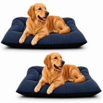 2x Cama Pet Colchonete Suede Grande para Cachorro Impermeável 2x Cama Pet Colchonete Suede Grande para Cachorro Impermeável