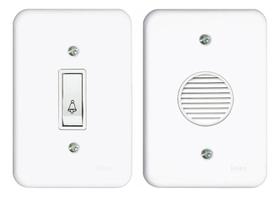 2X Campainha Cigarra + 1 Tecla Campainha Pollar Radial