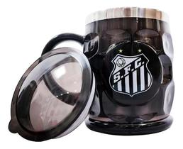 2X Caneca Térmica Relevo Com Tampa 500Ml - Santos
