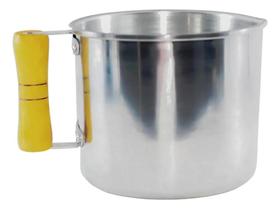 2X Canecão Em Alumínio Nº 20 Com Orla Cabo De Madeira 5 Litr