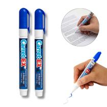 2x Caneta Corretiva Ponta Fina 0.7mm Secagem Rápida 7ml Escolar 2x Caneta Corretiva Ponta Fina 0.7mm Secagem Rápida 7ml Escolar