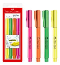 2X Caneta Destaca Marca Texto 4 Cores Faber Castell Grifpen 2X Caneta Destaca Marca Texto 4 Cores Faber Castell Grifpen