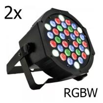 2x Canhão Refletor Led 36 Leds Rgb Bivolt Dmx Digital Slim 2x Canhão Refletor Led 36 Leds Rgb Bivolt Dmx Digital Slim
