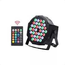 2X Canhão Refletor Par 64 Rgb 36 Leds 1W Dmx Strobo Slim 2X Canhão Refletor Par 64 Rgb 36 Leds 1W Dmx Strobo Slim