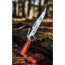 2x Canivete Tático Automático Aço Inox 11,8cm: Aventura e Se