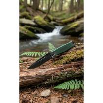 2x Canivete Tático Semi Automático Verde Cinza Leve Saque Rá