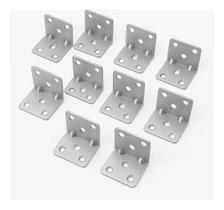 2X Cantoneira Fixação Moveis 6 Furos Com 10 Peças 2X Cantoneira Fixação Moveis 6 Furos Com 10 Peças