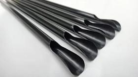 2X Canudo Colher Mexedor Preto Strawplast Para Drinks 100 Un