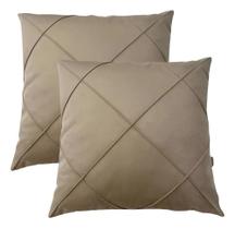 2X Capa Almofada Suede Drapeada Macia- Decorativa 45X45 -Par 2X Capa Almofada Suede Drapeada Macia- Decorativa 45X45 -Par