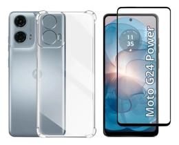 2X Capa Capinha Case + Película 3D Para Motorola Moto G24 Po 2X Capa Capinha Case + Película 3D Para Motorola Moto G24 Po