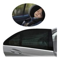 2X Capa Cortina Proteção Solar Corta Vento Janela Carro 2 Pe