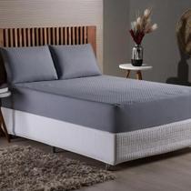 2X Capa De Colchão 100% Impermeável Matelado King Size Cinza