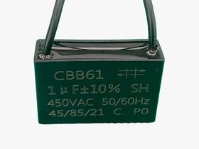 2x Capacitor Partida 1uf/450v Fio 36x12x23mm Cbb61