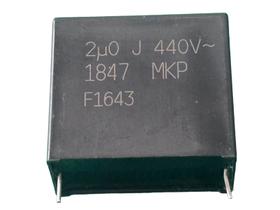 2x Capacitor Poliester 2uf/440v 5% 38mm Mkp Vishay