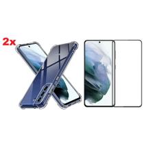 2x Capas Anti Impacto + 2x Películas de Vidro 3D para Samsung Galaxy S21 FE