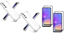 2x Capas Capinha Case Anti Impacto Transparente + 2x Películas de Vidro 3D para Samsung Galaxy A15