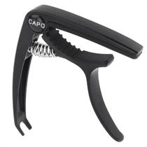 2X Capotraste Violão/Guitarra Profissional Aço E Nylon Preto