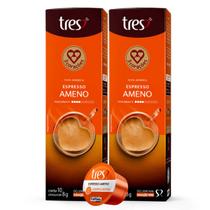 2x Cápsula de Café Tres 3 Corações Espresso Ameno 10 Unidades 2x Cápsula de Café Tres 3 Corações Espresso Ameno 10 Unidades