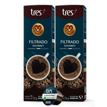 2x Cápsula de Café Tres 3 Corações Filtrado Gourmet 10 Unidades