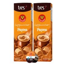 2x Cápsula de Cappuccino Tres 3 Corações Paçoca 10 Unidades 2x Cápsula de Cappuccino Tres 3 Corações Paçoca 10 Unidades